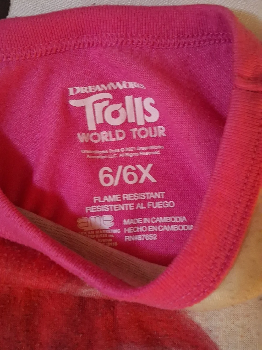 Trolls Bright Pink Long Sleeve Top with Poppy Graphic 6 260902